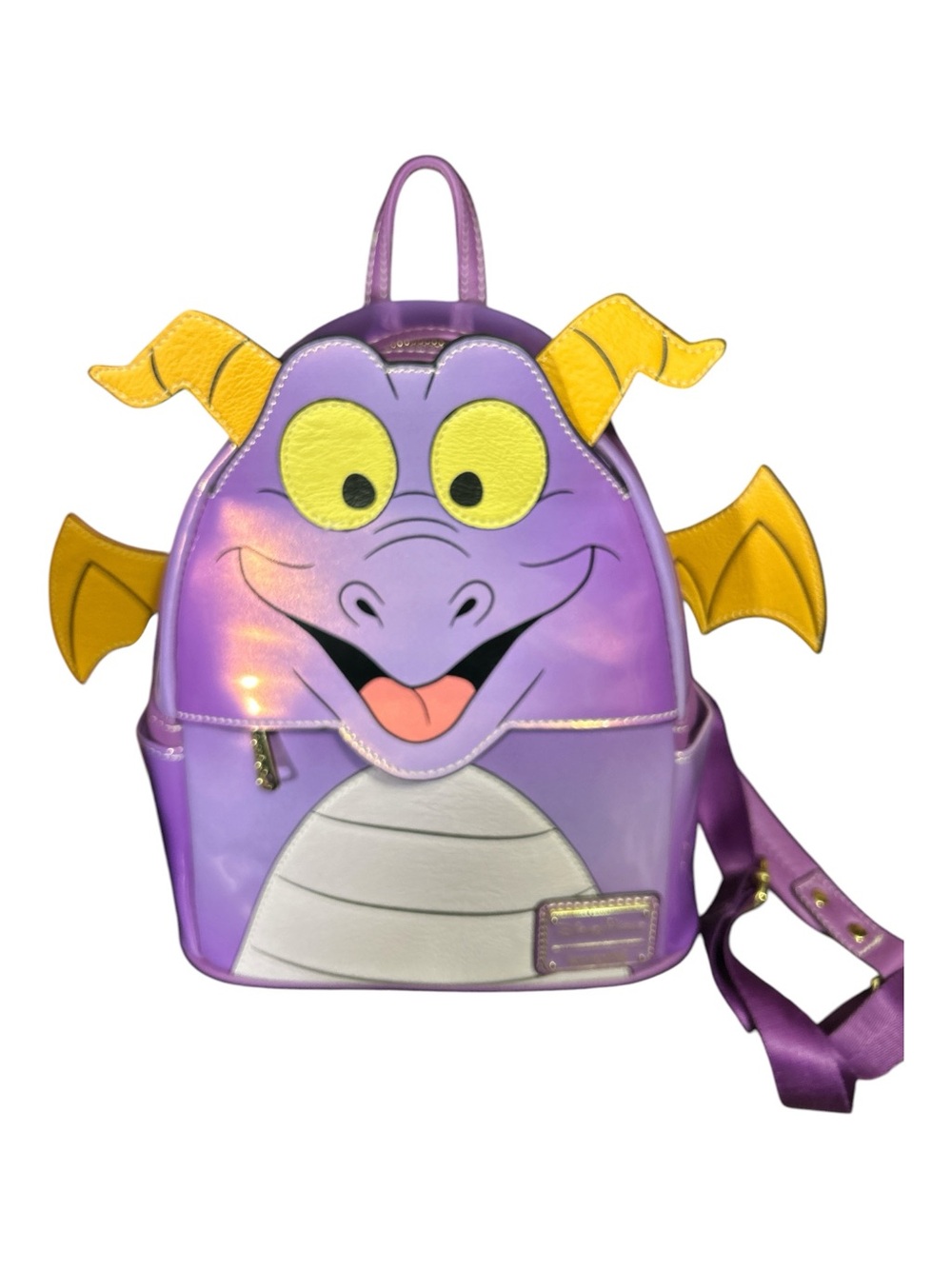 Disney Parks Loungefly Figment EPCOT Purple Dragon Mini Backpack Iridescent
